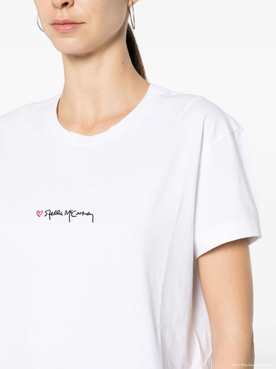 Cheap McCartney Women T-shirt cotton Stella logo-embroidered 0720